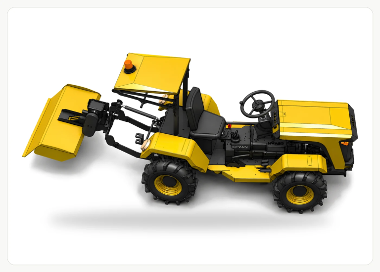 CEVAN C170D Belden Kırmalı Mini Traktör
